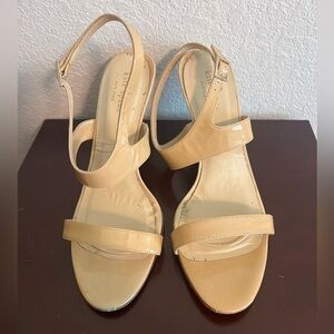 Kate Spade Tan and Rainbow Wedge Heels Size 9